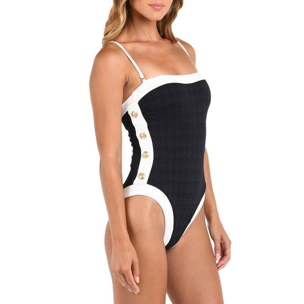 L'AGENCE Tory Colorblock One-Piece Swimsuit  Size Large